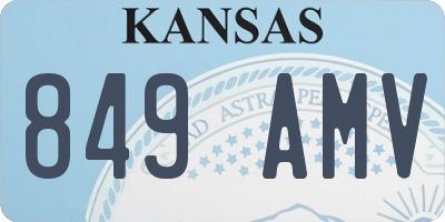 KS license plate 849AMV