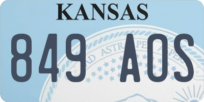 KS license plate 849AOS