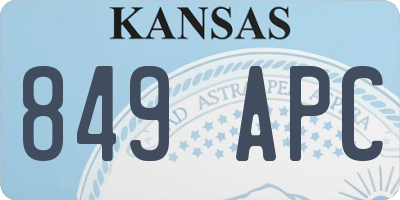 KS license plate 849APC