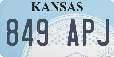 KS license plate 849APJ
