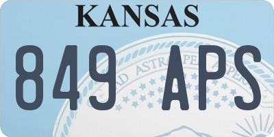 KS license plate 849APS