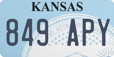 KS license plate 849APY