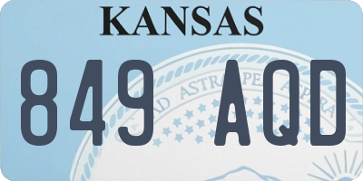 KS license plate 849AQD