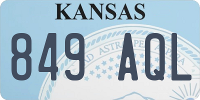 KS license plate 849AQL