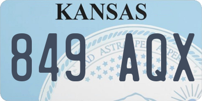 KS license plate 849AQX