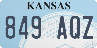 KS license plate 849AQZ