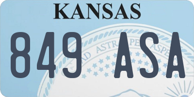 KS license plate 849ASA