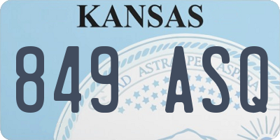 KS license plate 849ASQ