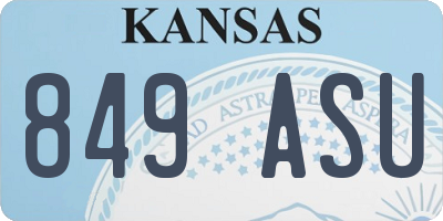KS license plate 849ASU
