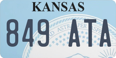 KS license plate 849ATA