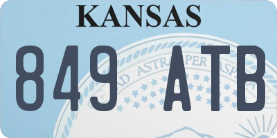 KS license plate 849ATB