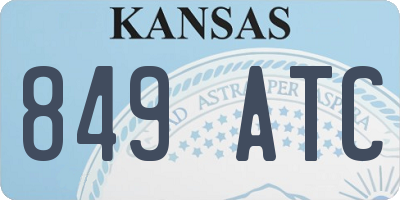 KS license plate 849ATC