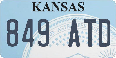 KS license plate 849ATD