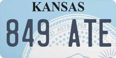 KS license plate 849ATE