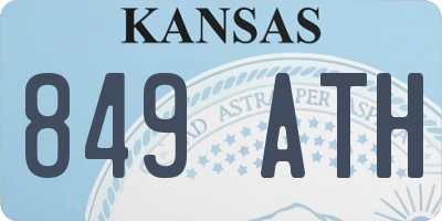 KS license plate 849ATH