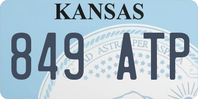 KS license plate 849ATP