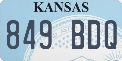 KS license plate 849BDQ