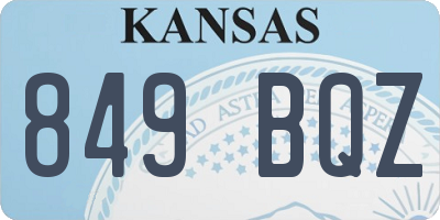KS license plate 849BQZ