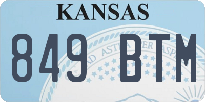 KS license plate 849BTM