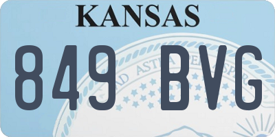 KS license plate 849BVG