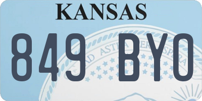 KS license plate 849BYO