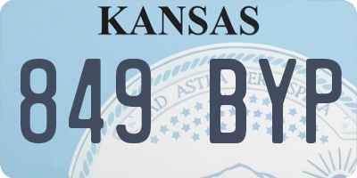 KS license plate 849BYP