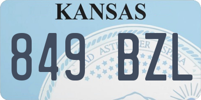 KS license plate 849BZL