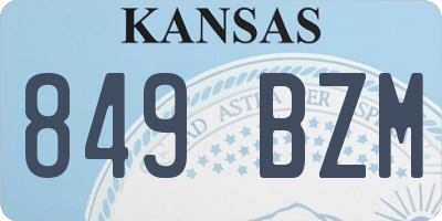KS license plate 849BZM