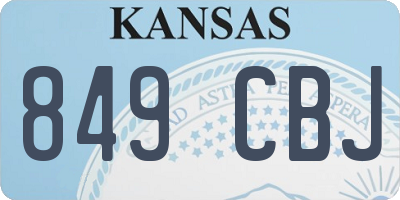 KS license plate 849CBJ