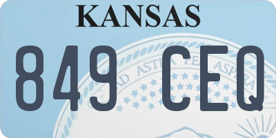 KS license plate 849CEQ