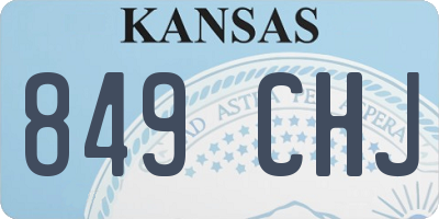 KS license plate 849CHJ