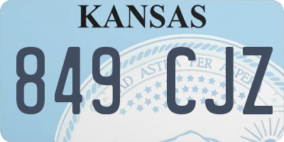 KS license plate 849CJZ