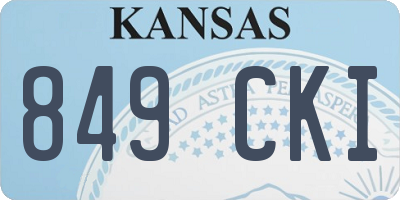KS license plate 849CKI