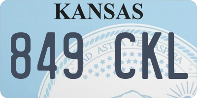 KS license plate 849CKL