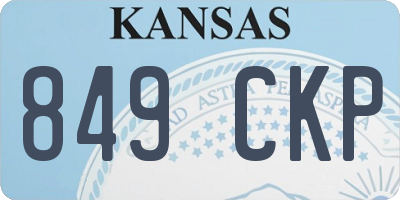 KS license plate 849CKP