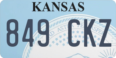 KS license plate 849CKZ