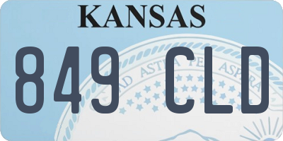 KS license plate 849CLD