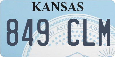 KS license plate 849CLM