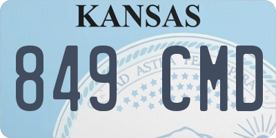 KS license plate 849CMD