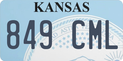 KS license plate 849CML