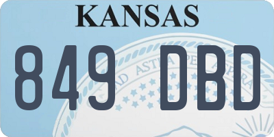 KS license plate 849DBD