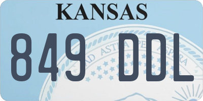 KS license plate 849DDL