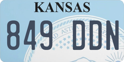 KS license plate 849DDN