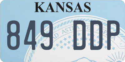 KS license plate 849DDP