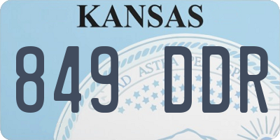 KS license plate 849DDR