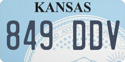 KS license plate 849DDV