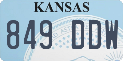 KS license plate 849DDW