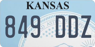 KS license plate 849DDZ