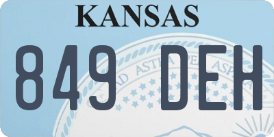 KS license plate 849DEH
