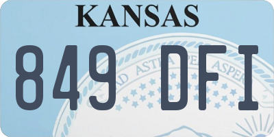 KS license plate 849DFI
